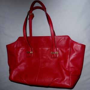 true red Coach purse